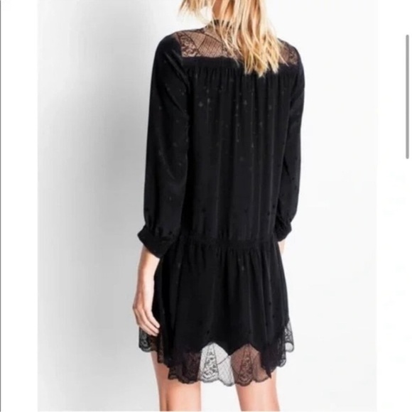 ZADIG & VOLTAIRE Riche Jac Deluxe Star Jupiter Silk Cocktail Black Lace Dress - Picture 2 of 9
